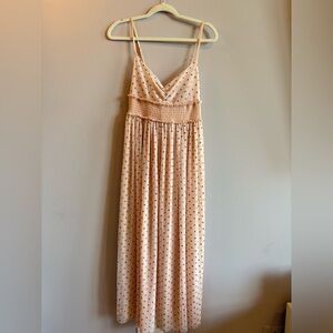 Pink Free People Polka Dot Dress